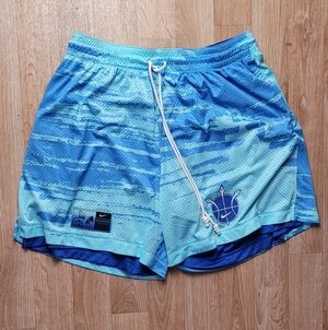 Nike Shorts Basketball Standard Issue Mesh Blue Reversible DV9607 Men's Size XL